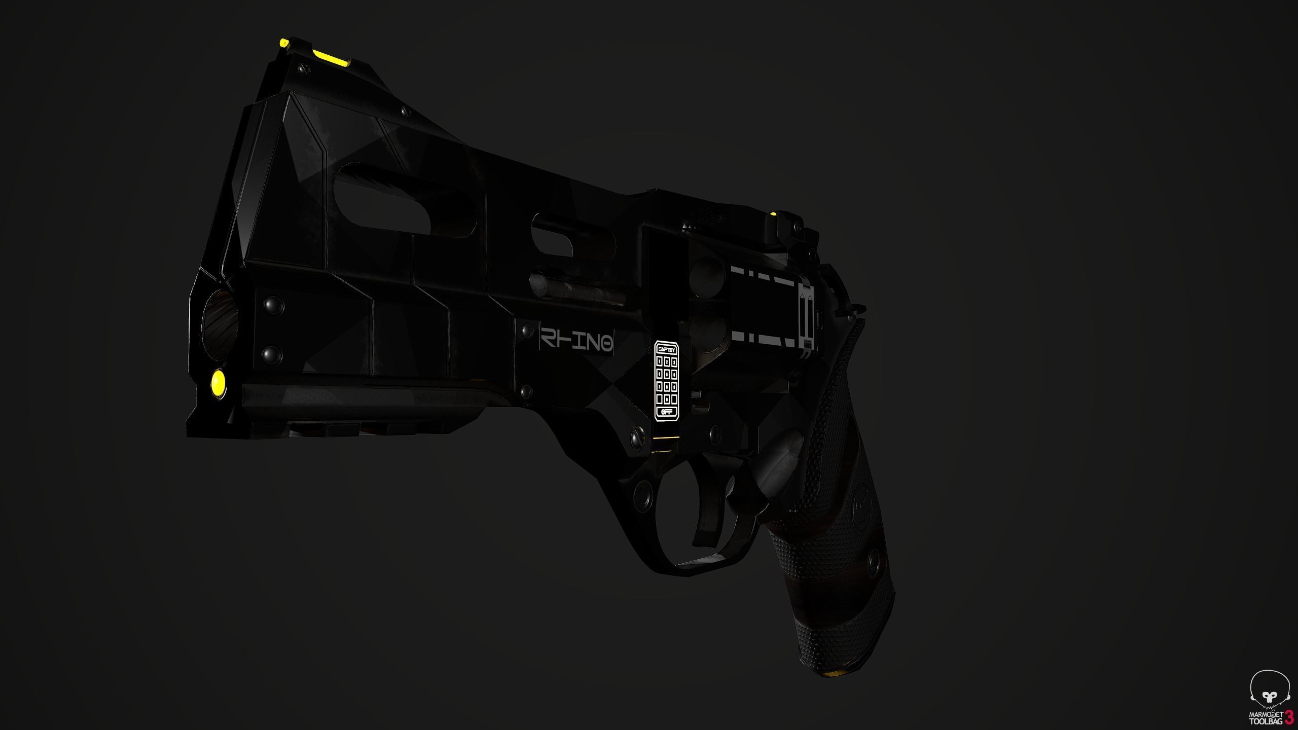 RHINO 40DS Sci-Fi or Cyberpunk Low-poly 3D model_4