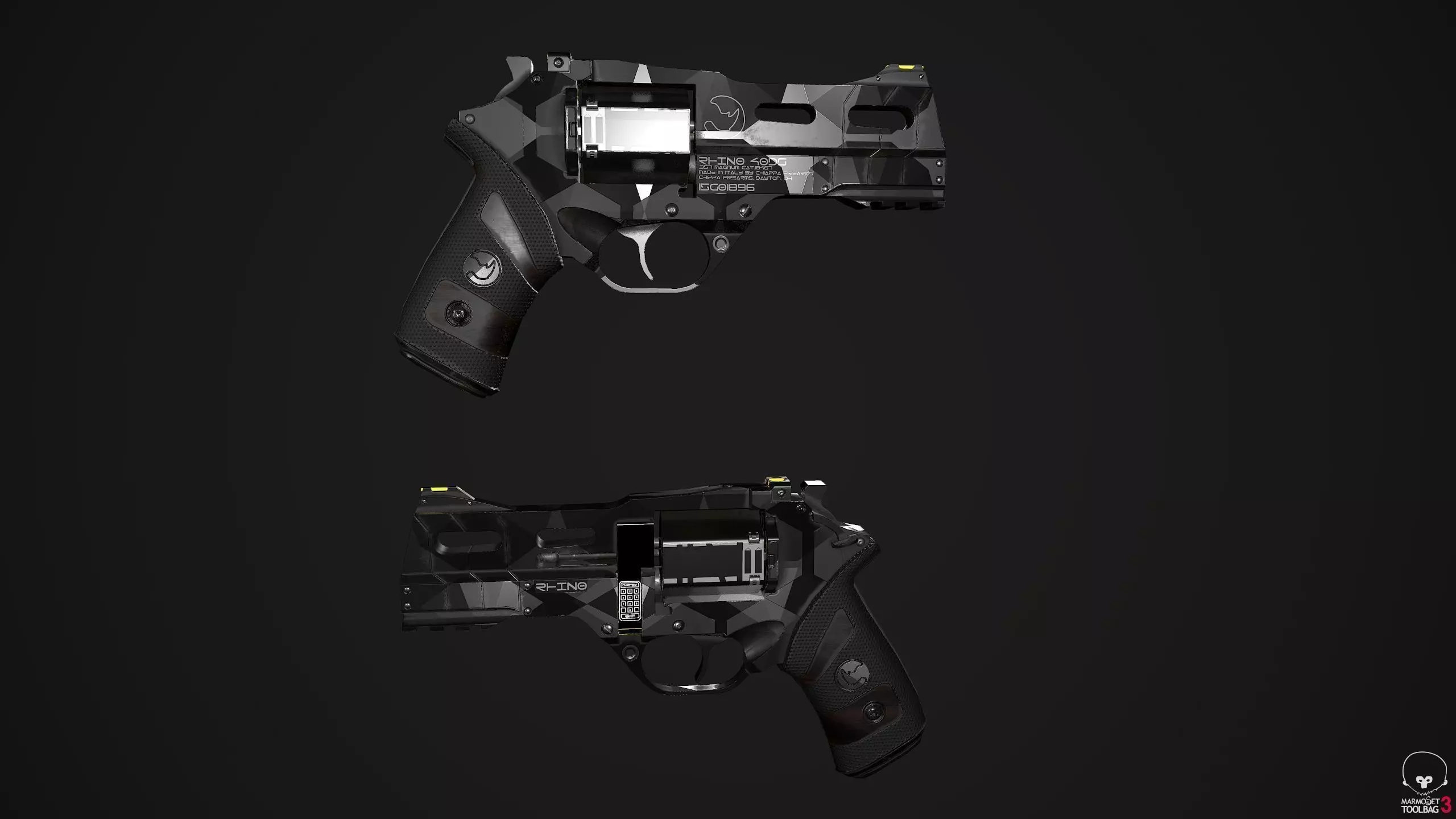 RHINO 40DS Sci-Fi or Cyberpunk Low-poly 3D model_0