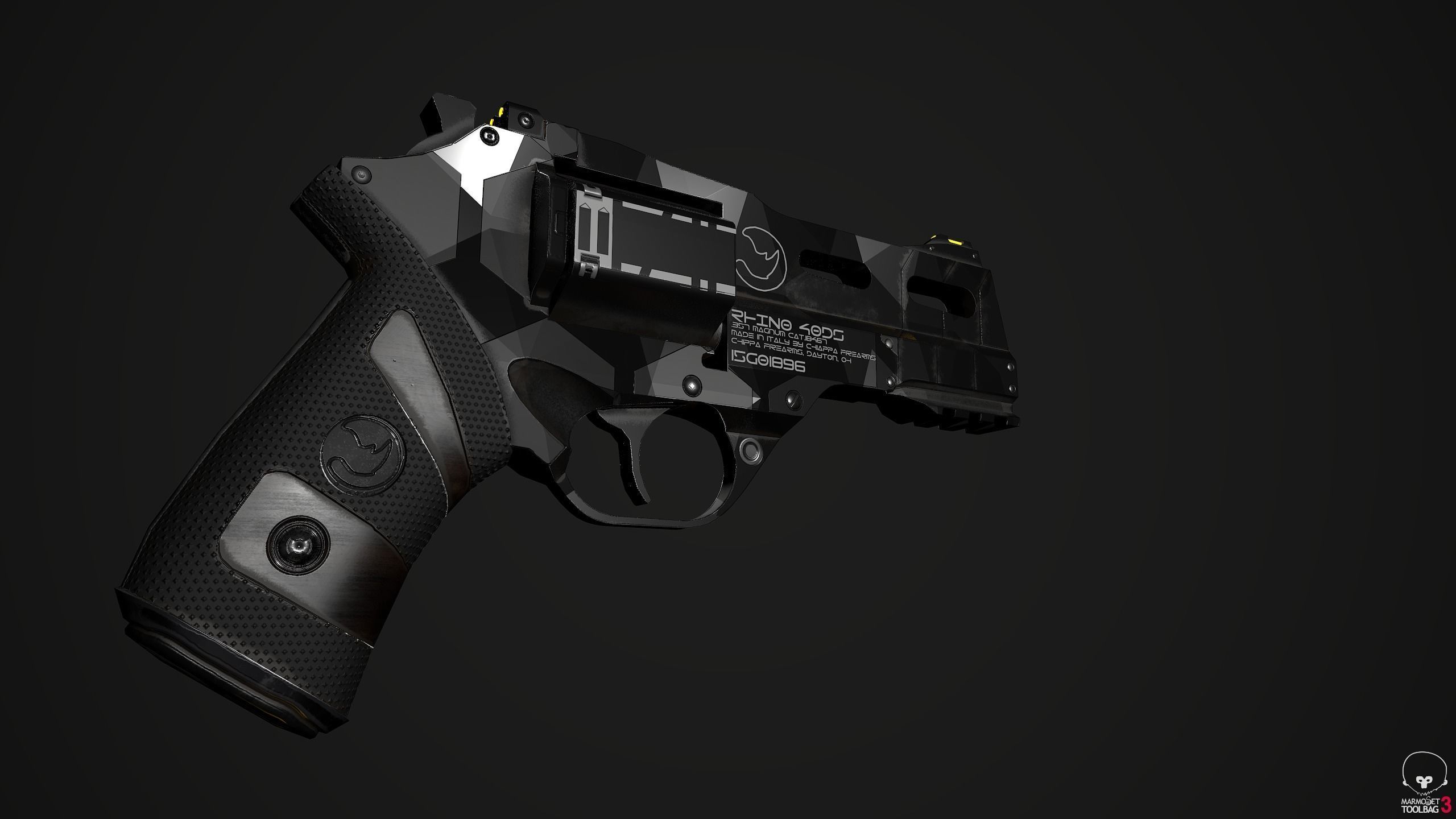 RHINO 40DS Sci-Fi or Cyberpunk Low-poly 3D model_2