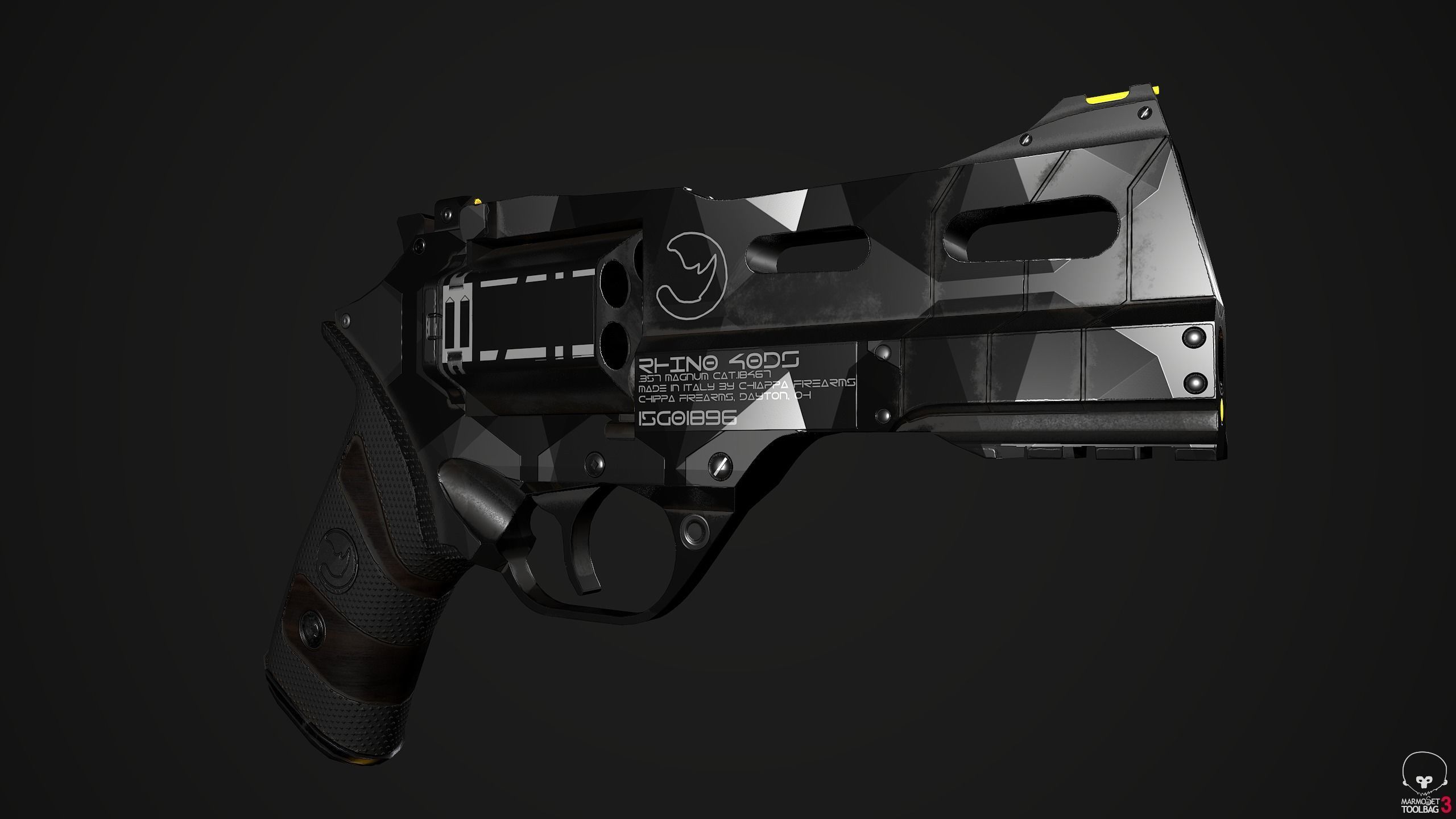 RHINO 40DS Sci-Fi or Cyberpunk Low-poly 3D model_3
