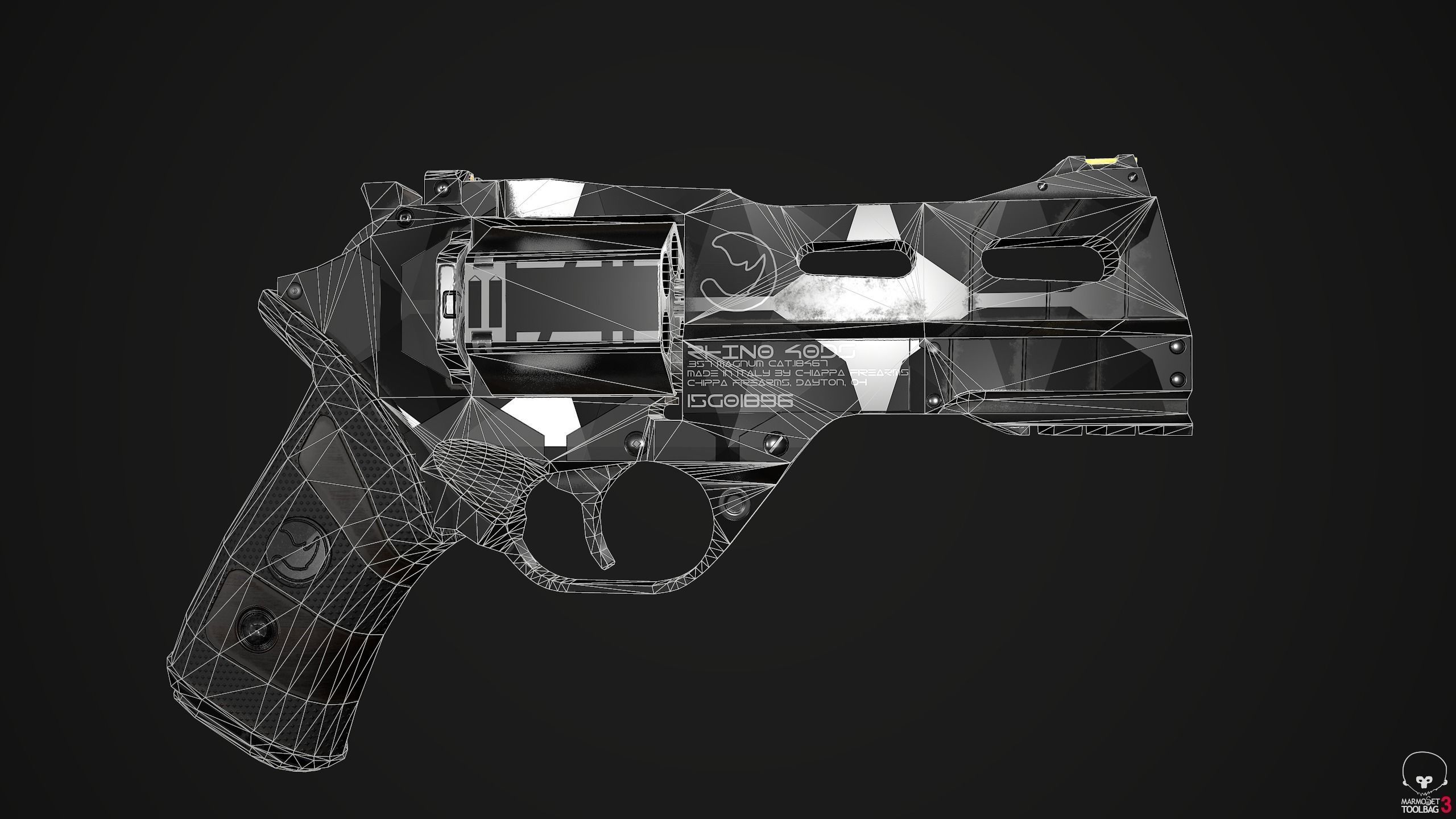 RHINO 40DS Sci-Fi or Cyberpunk Low-poly 3D model_6