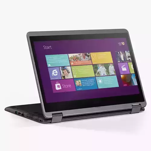 Acer Aspire R 14 R3 471T convertible hybrid laptop Low-poly 3D model