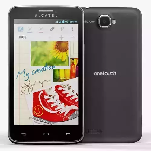 Alcatel One Touch 8000D Scribe Low-poly 3D model