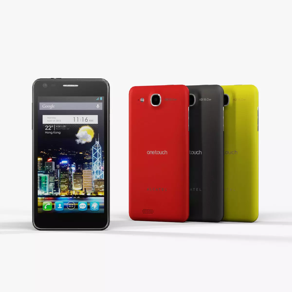 Alcatel One Touch 6033X Idol Ultra Low-poly 3D model_0