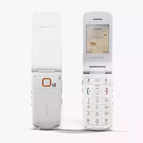 Alcatel One Touch 536 White Low-poly 3D model