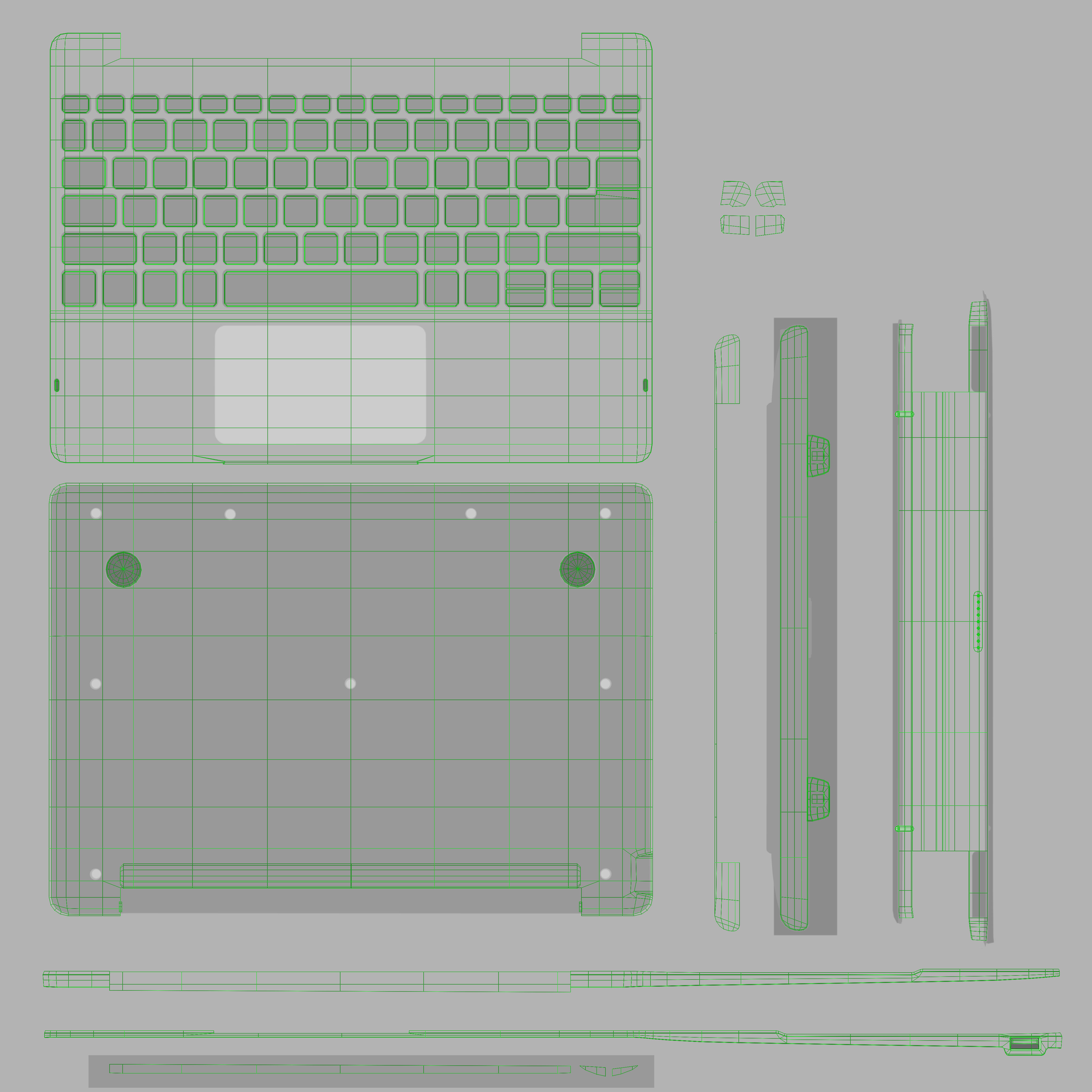 Acer Aspire Switch 10 convertible hybrid laptop Low-poly 3D model_38