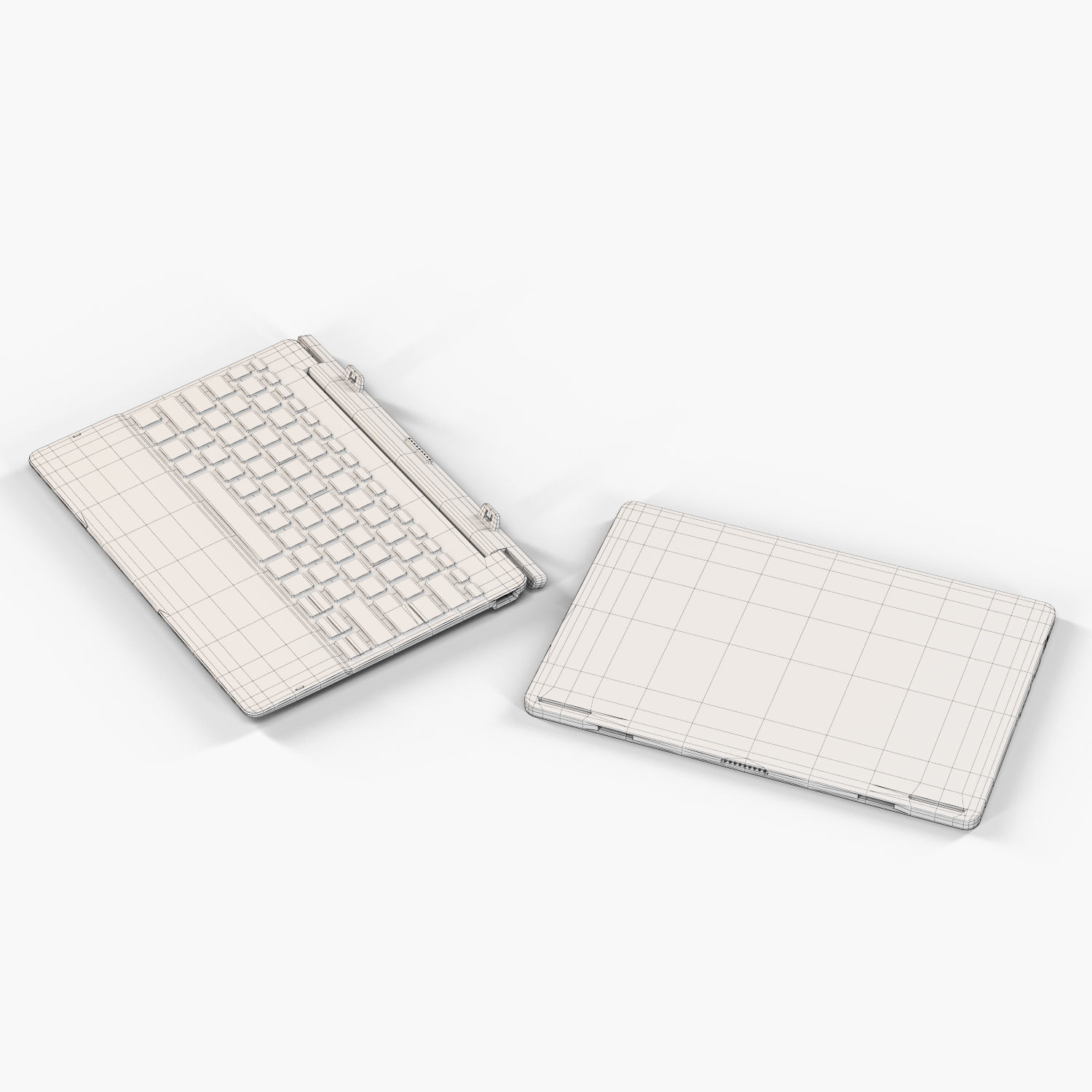 Acer Aspire Switch 10 convertible hybrid laptop Low-poly 3D model_28