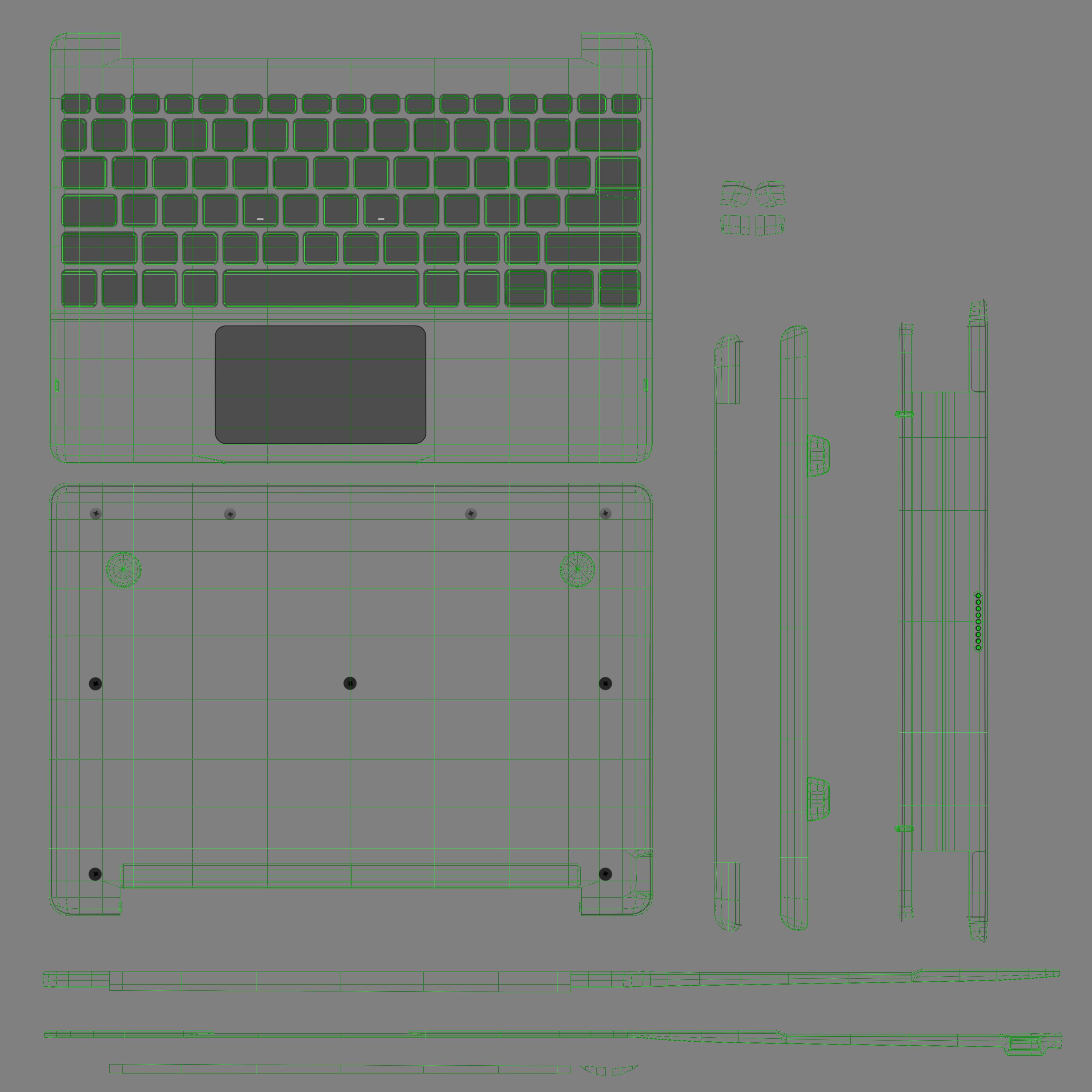 Acer Aspire Switch 10 convertible hybrid laptop Low-poly 3D model_37