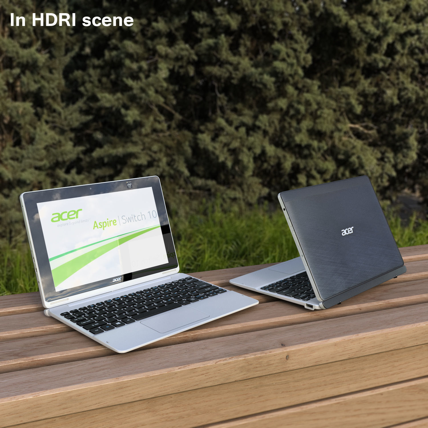 Acer Aspire Switch 10 convertible hybrid laptop Low-poly 3D model_29