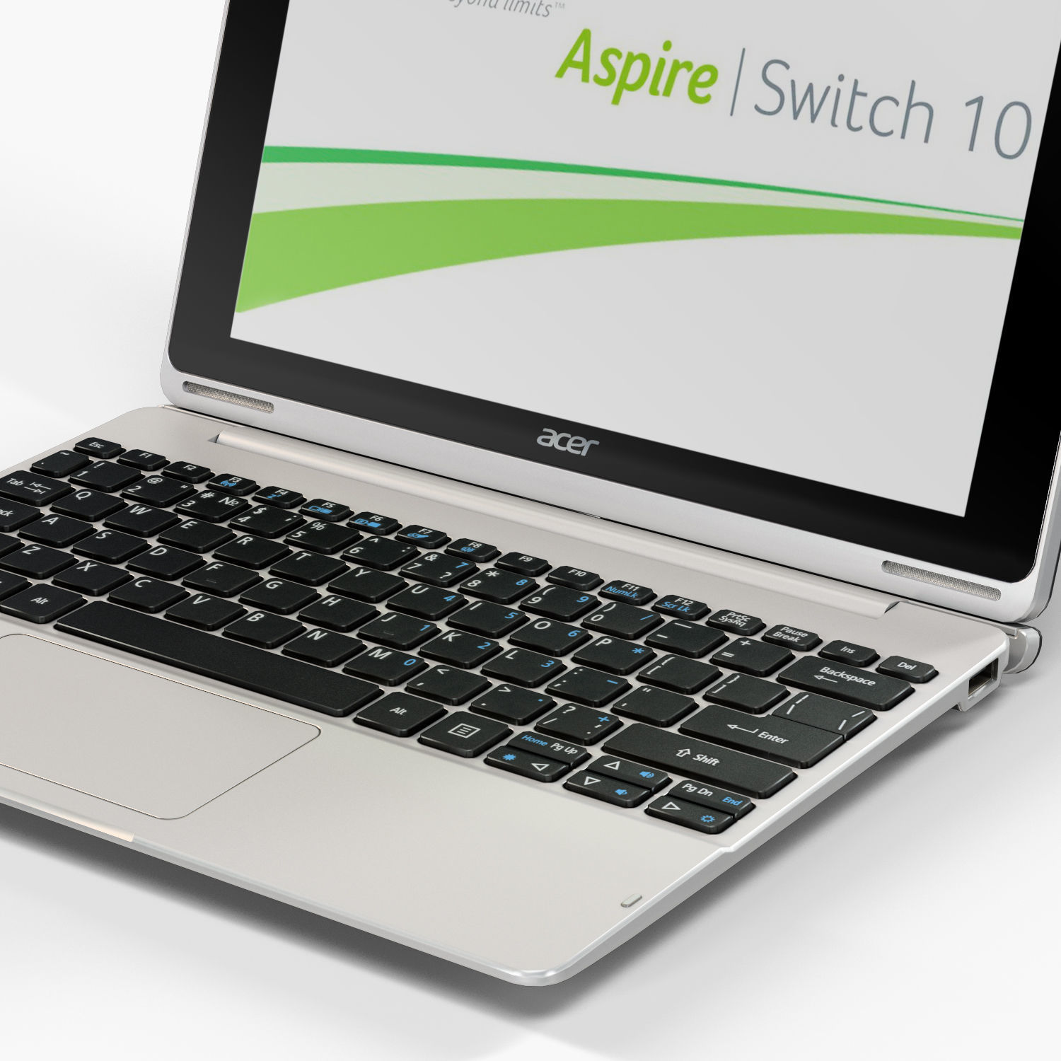 Acer Aspire Switch 10 convertible hybrid laptop Low-poly 3D model_20