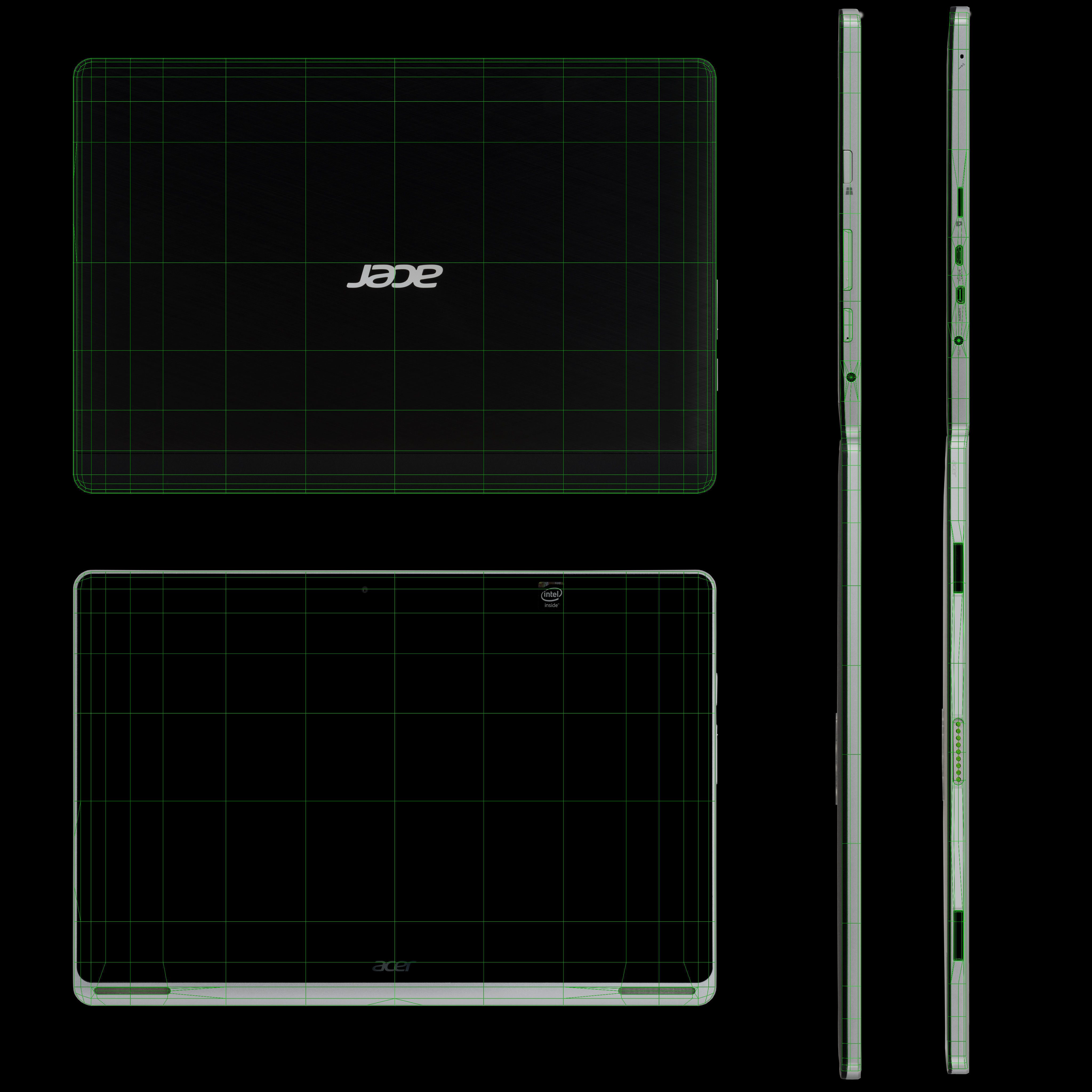 Acer Aspire Switch 10 convertible hybrid laptop Low-poly 3D model_31