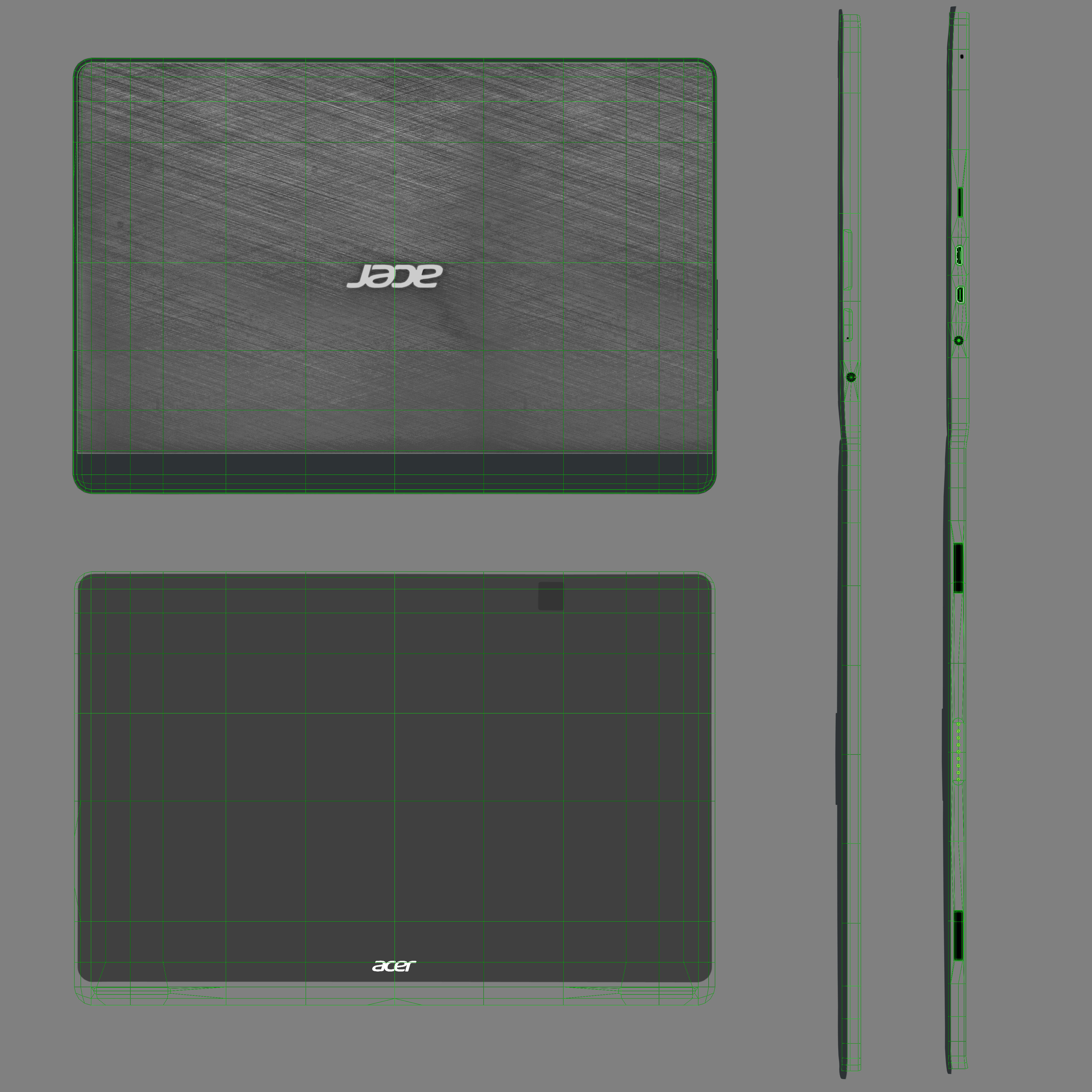 Acer Aspire Switch 10 convertible hybrid laptop Low-poly 3D model_36
