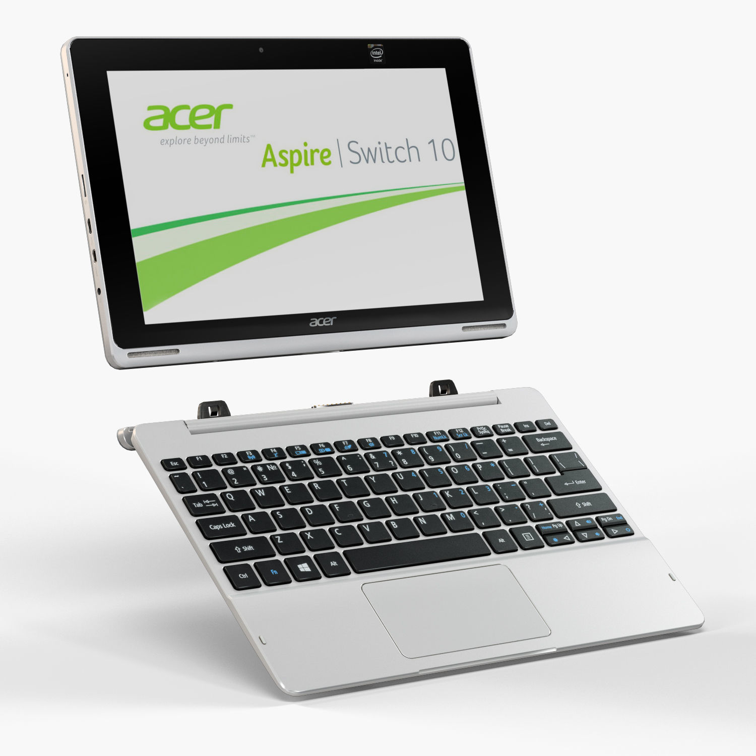 Acer Aspire Switch 10 convertible hybrid laptop Low-poly 3D model_4