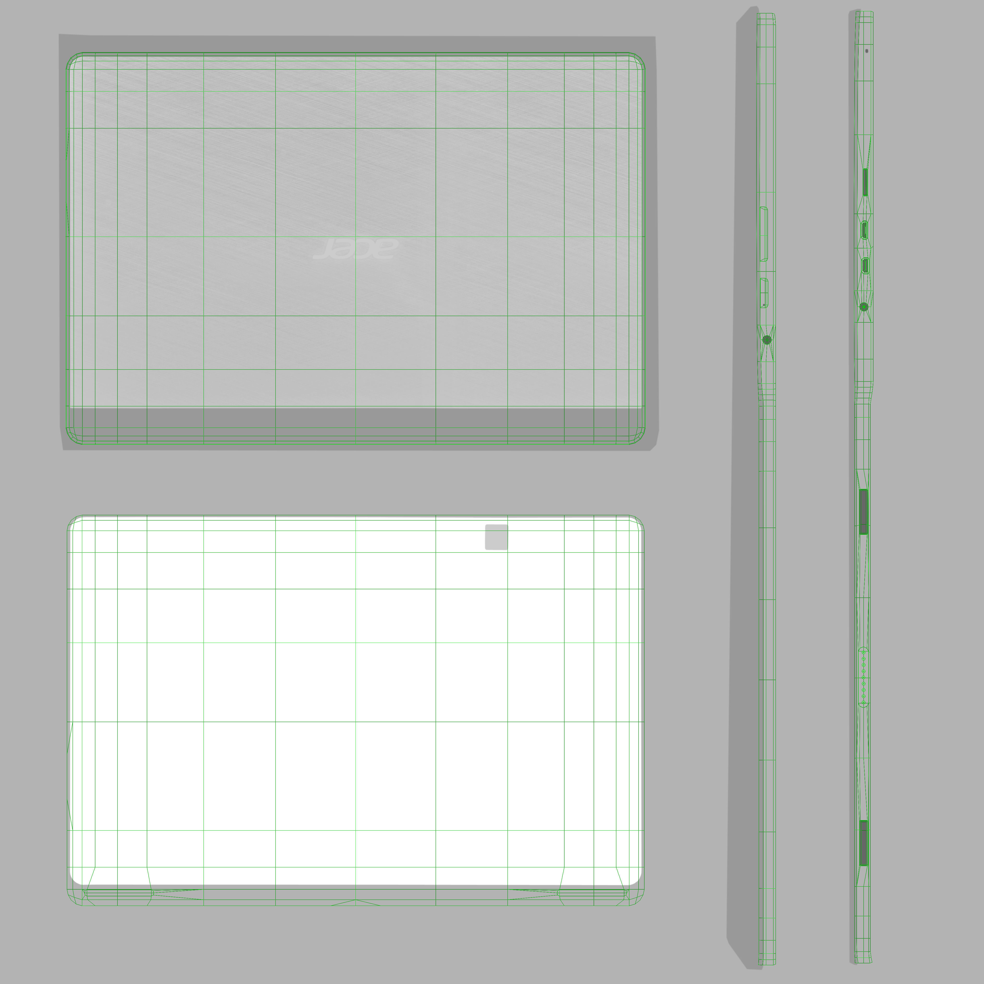Acer Aspire Switch 10 convertible hybrid laptop Low-poly 3D model_35