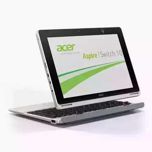 Acer Aspire Switch 10 convertible hybrid laptop Low-poly 3D model