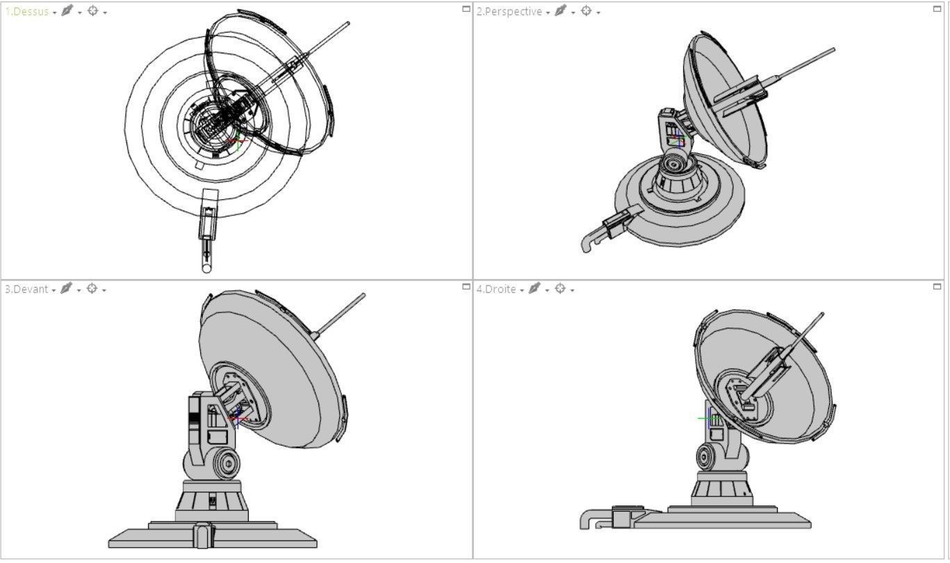 Sci-Fi Parabolic Antenna - High Detail Level 3D print model_7