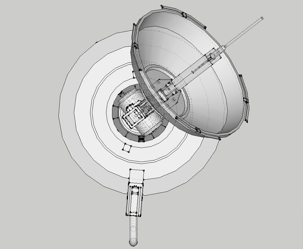 Sci-Fi Parabolic Antenna - High Detail Level 3D print model_5