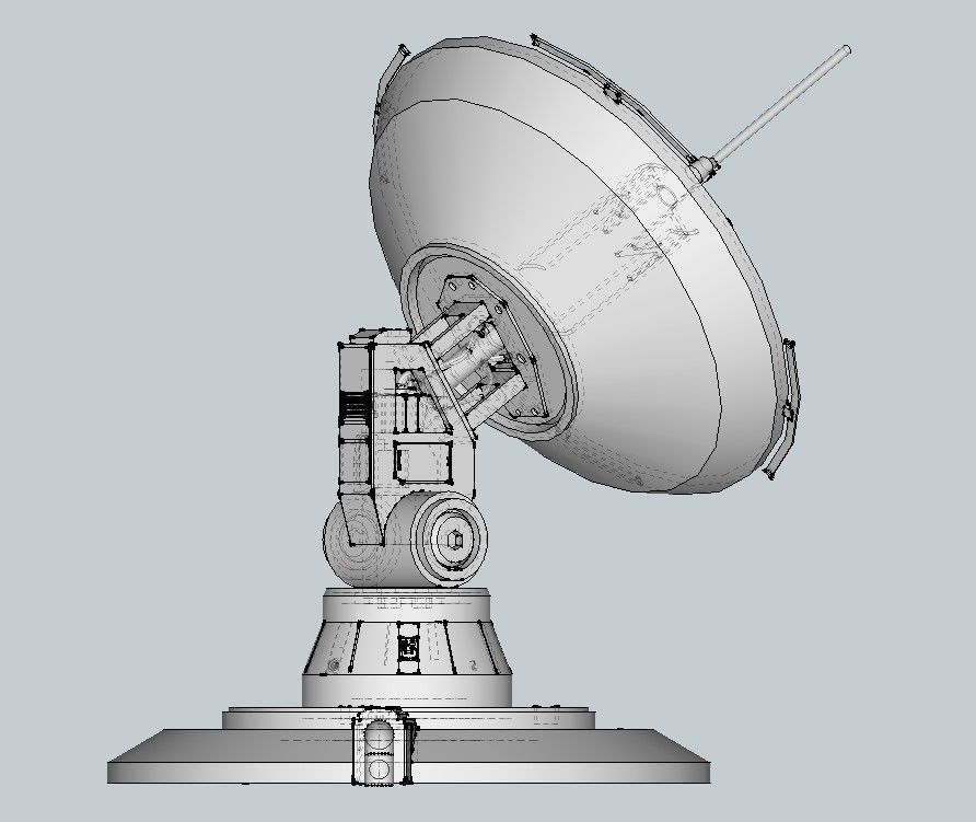Sci-Fi Parabolic Antenna - High Detail Level 3D print model_2