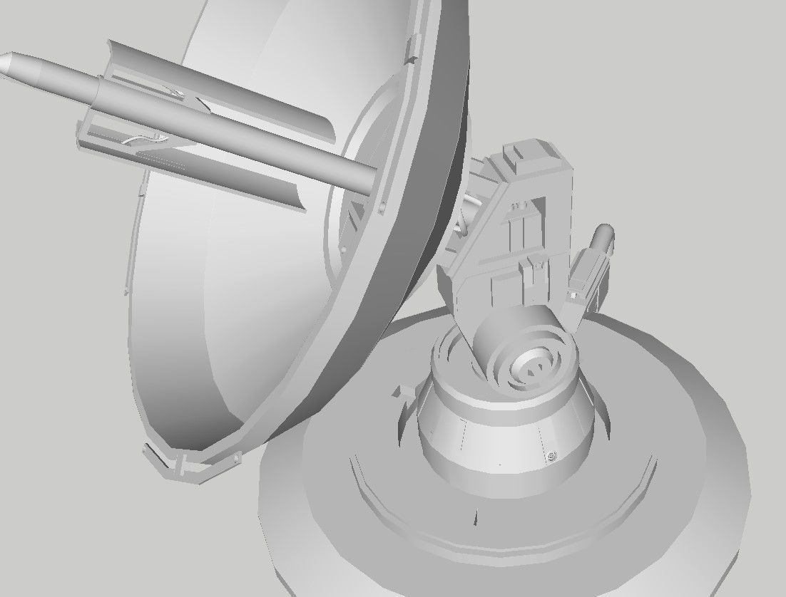 Sci-Fi Parabolic Antenna - High Detail Level 3D print model_11