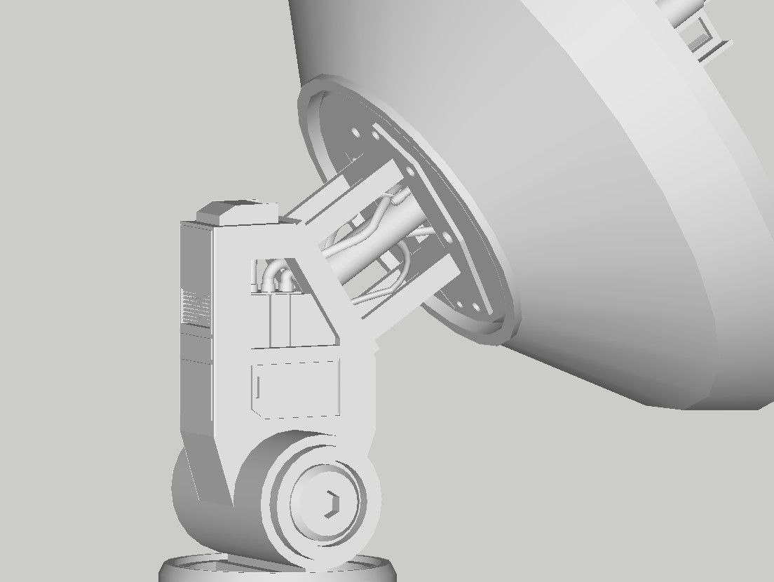 Sci-Fi Parabolic Antenna - High Detail Level 3D print model Low-poly 3D model_7