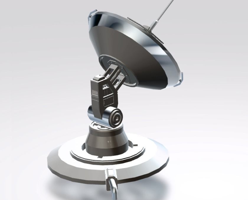 Sci-Fi Parabolic Antenna - High Detail Level 3D print model Low-poly 3D model_1