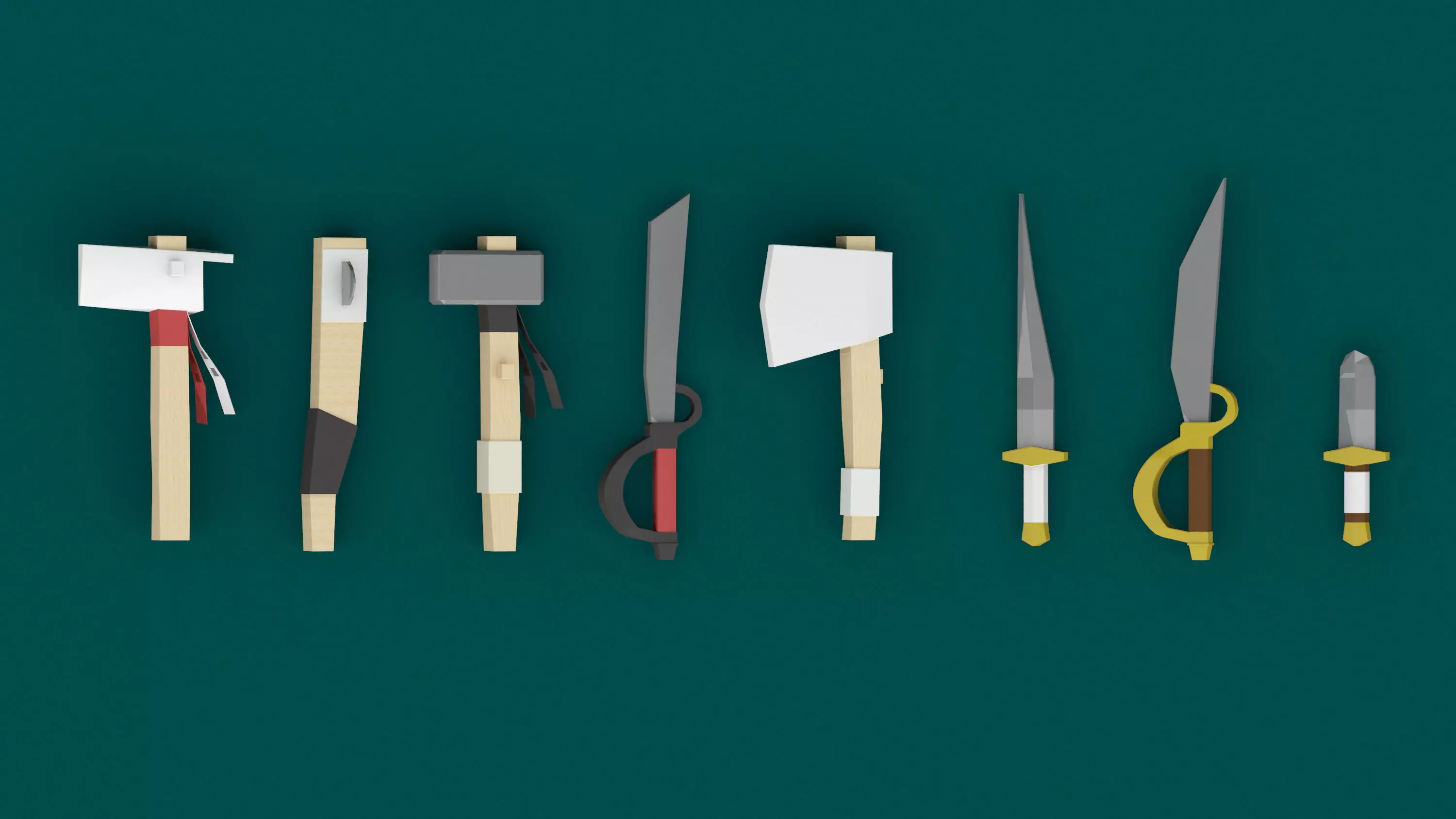 Game steel arms Low-poly 3D model