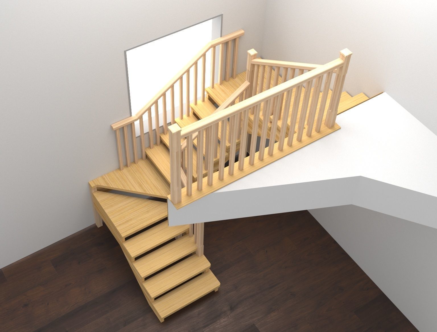 Stairs 3d model 3D model_6