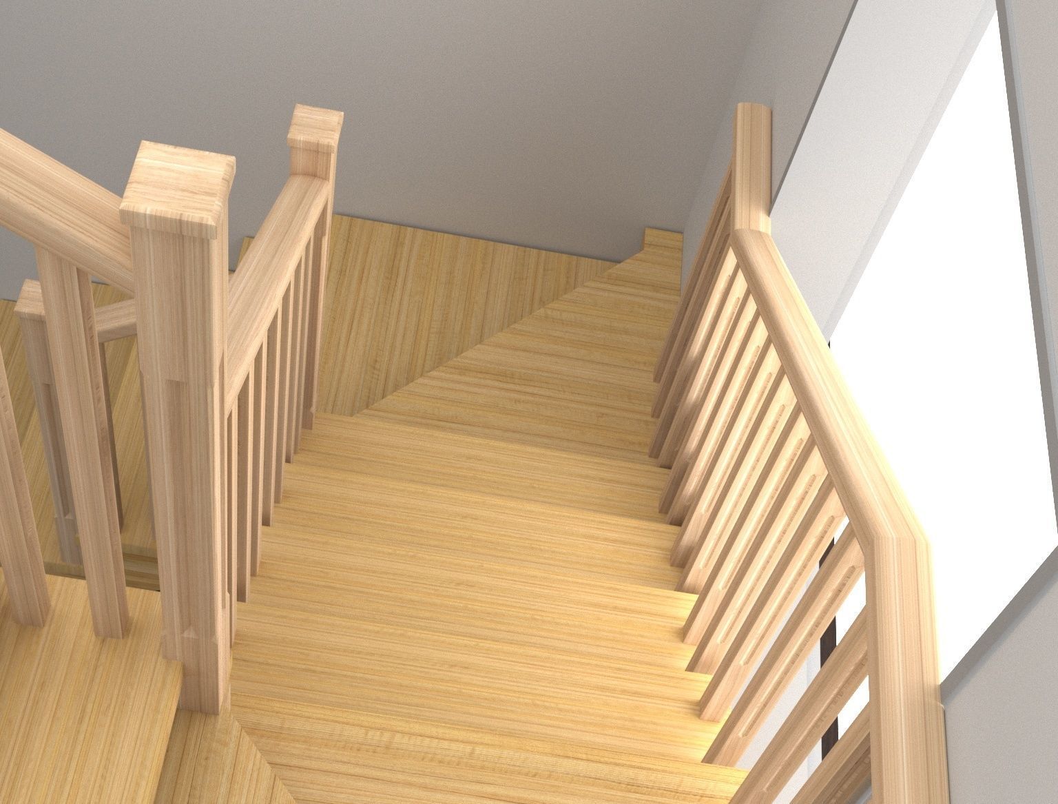 Stairs 3d model 3D model_9
