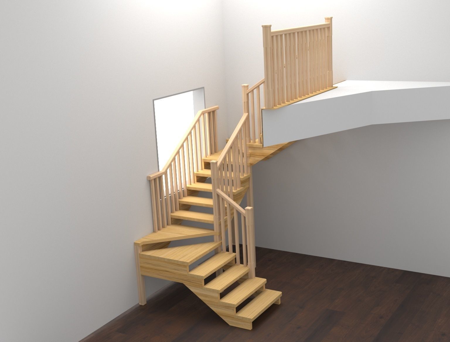 Stairs 3d model 3D model_5