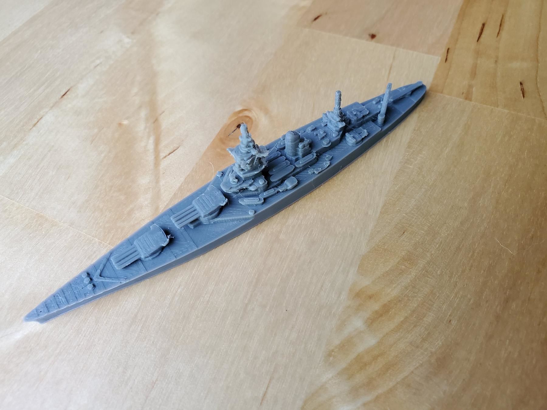 French Dunkerque Class Battleship 3D print model_3