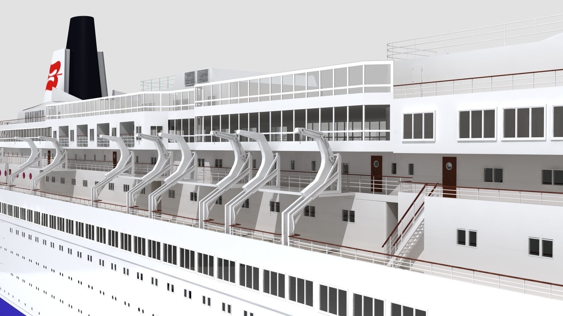 Royal Viking Star Cruise Ship Low-poly 3D model_17
