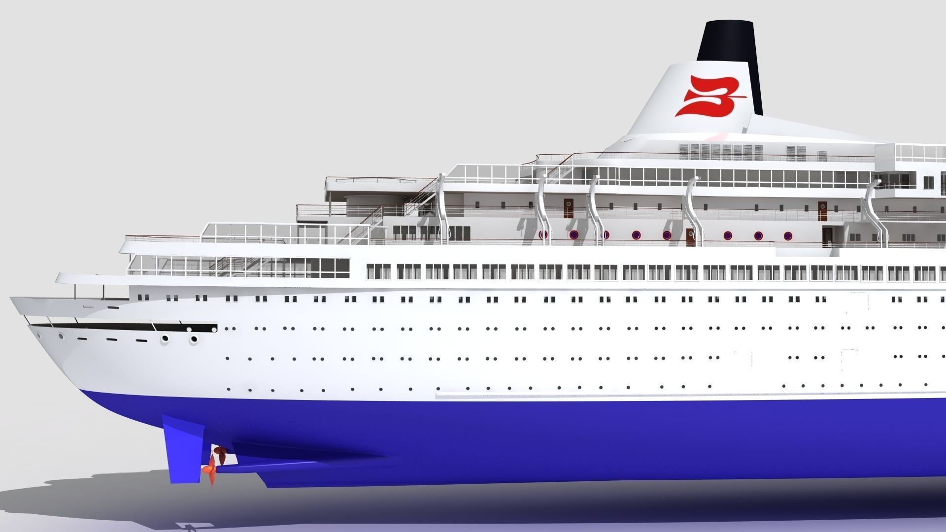 Royal Viking Star Cruise Ship Low-poly 3D model_15
