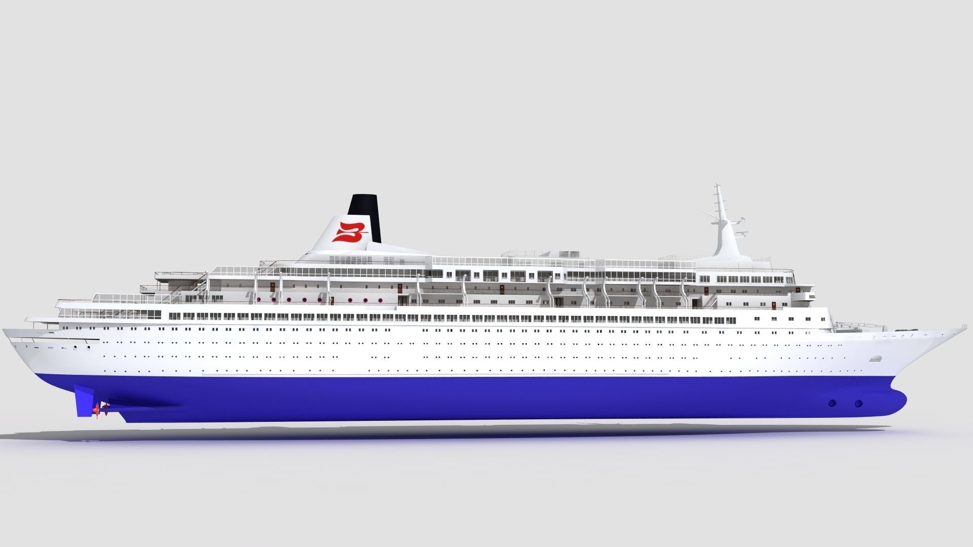 Royal Viking Star Cruise Ship Low-poly 3D model_13
