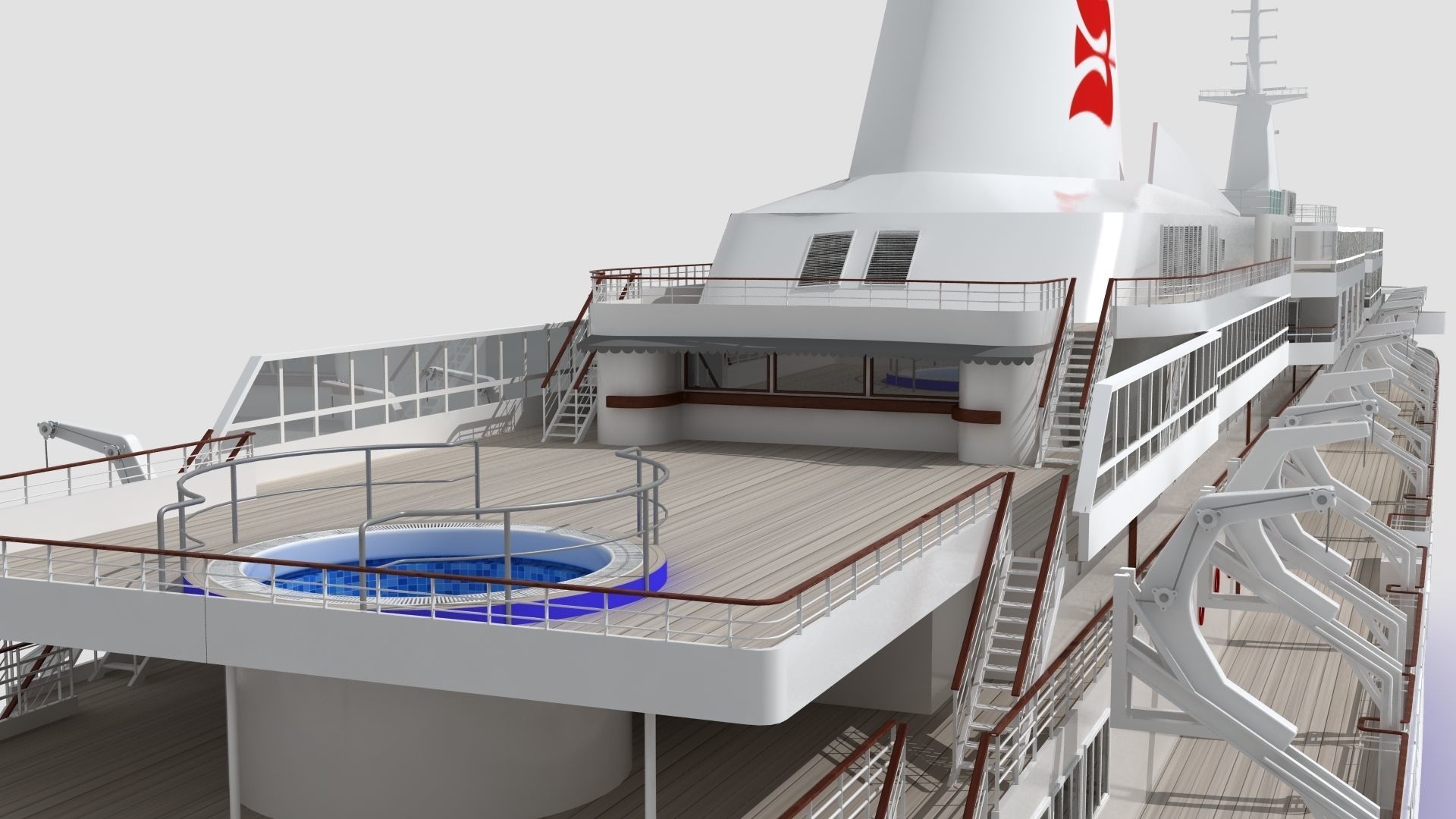 Royal Viking Star Cruise Ship Low-poly 3D model_6