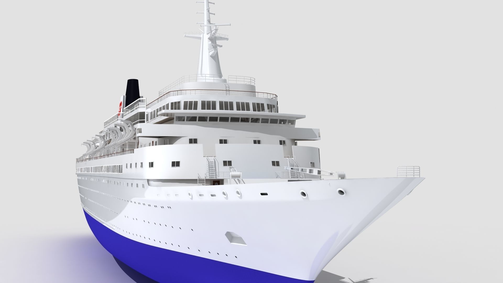 Royal Viking Star Cruise Ship Low-poly 3D model_9