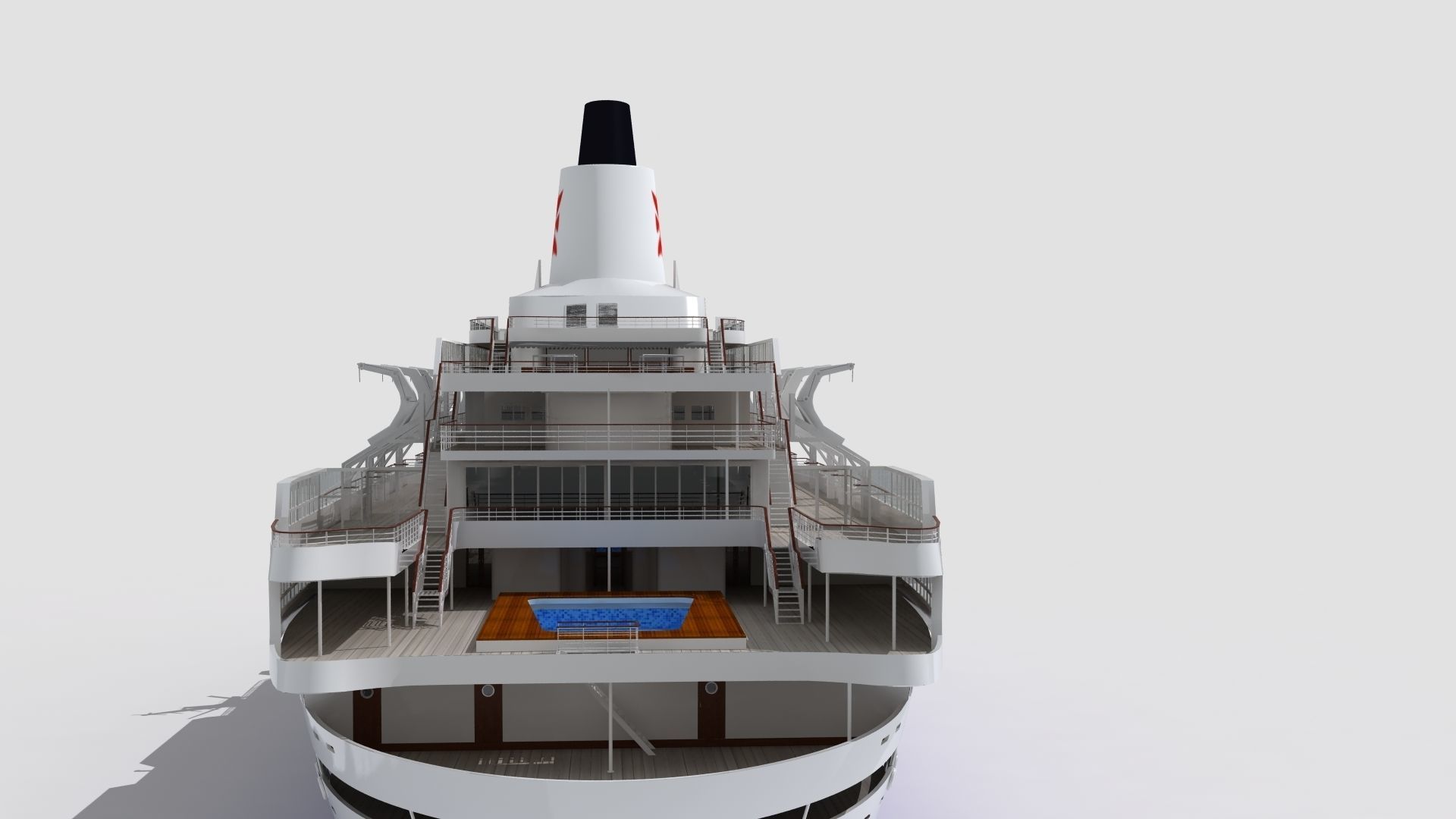 Royal Viking Star Cruise Ship Low-poly 3D model_12