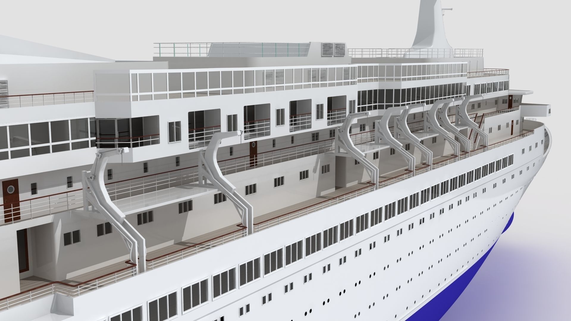 Royal Viking Star Cruise Ship Low-poly 3D model_7