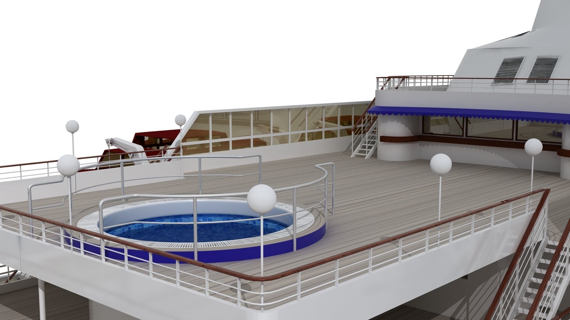Royal Viking Star Cruise Ship Low-poly 3D model_1