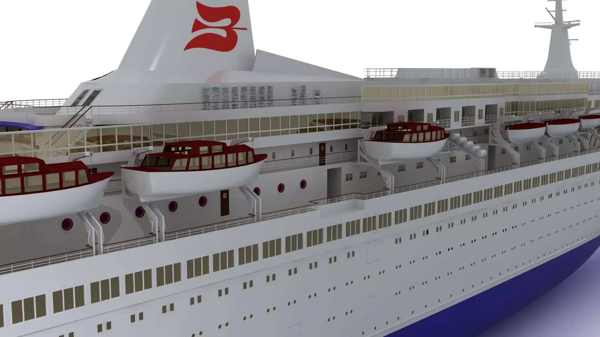 Royal Viking Star Cruise Ship Low-poly 3D model_0