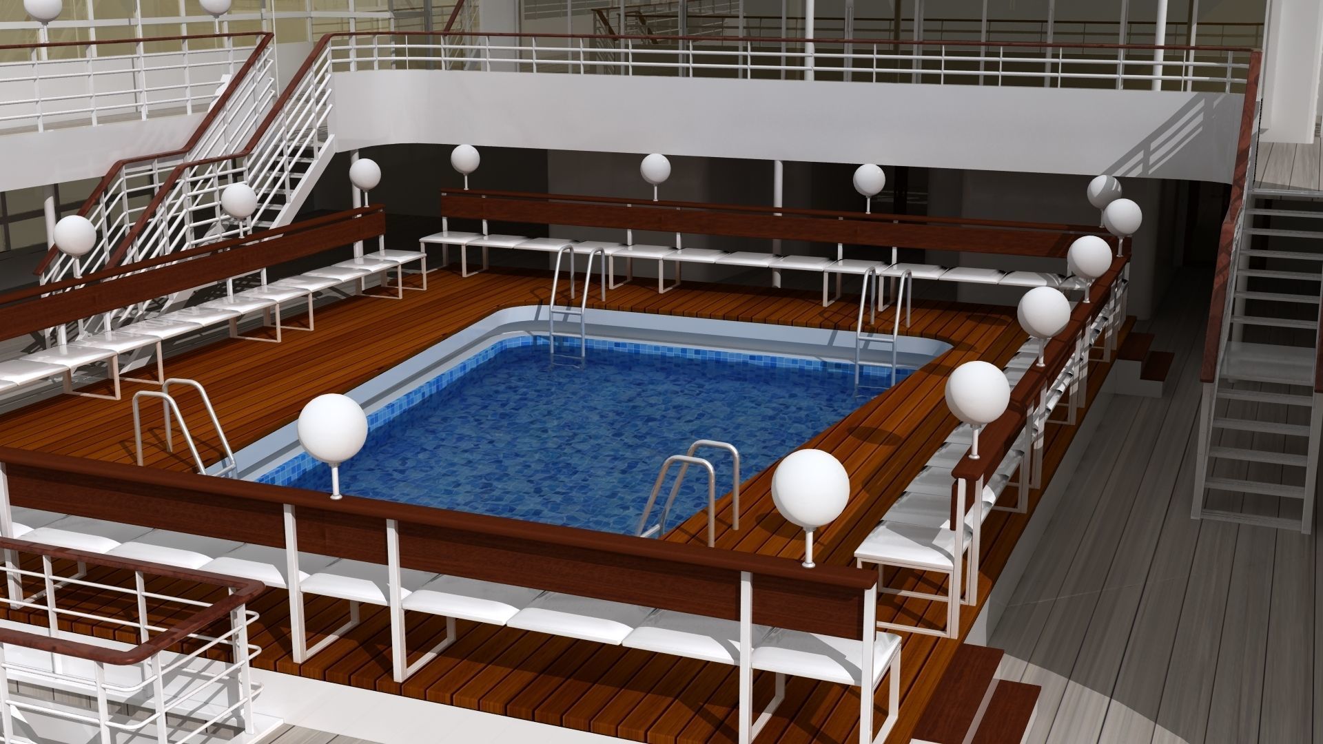 Royal Viking Star Cruise Ship Low-poly 3D model_4