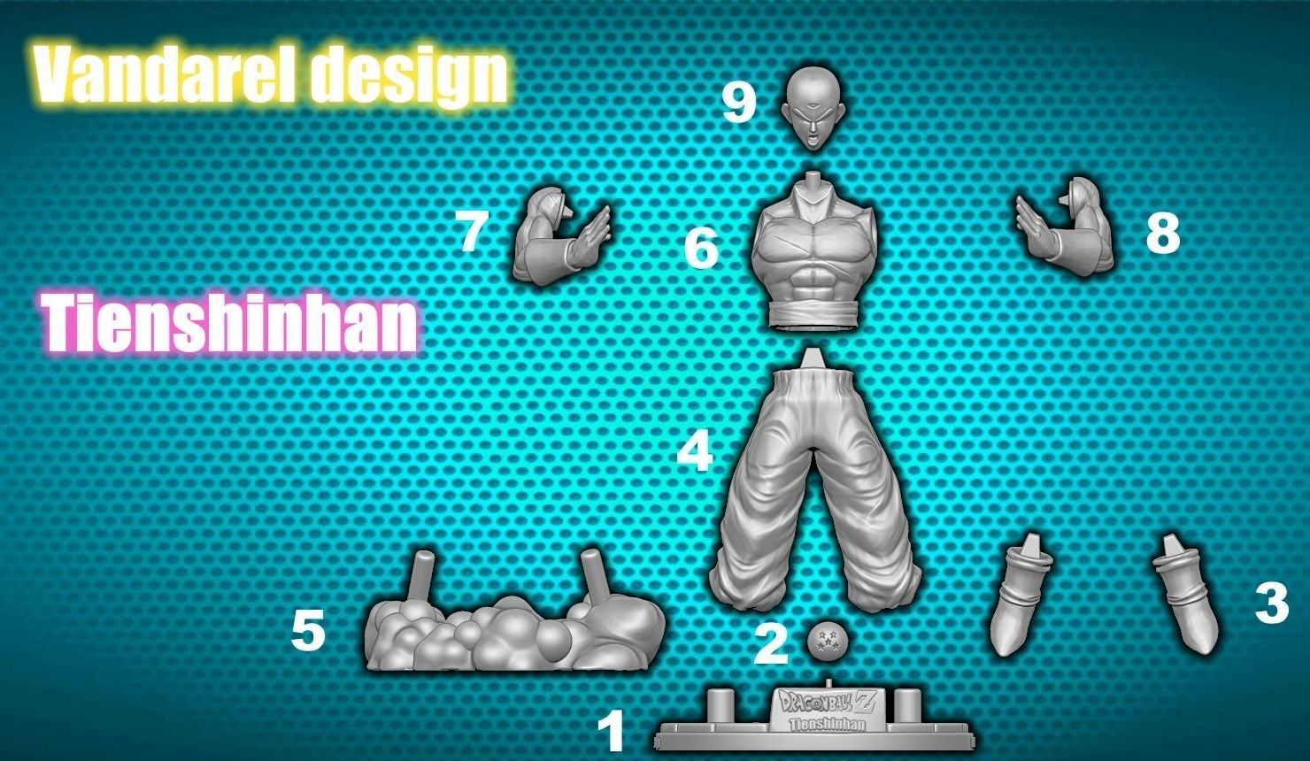 Tien Shinhan 3D Printing Miniature 3D print model 3D print model 3D print model_8