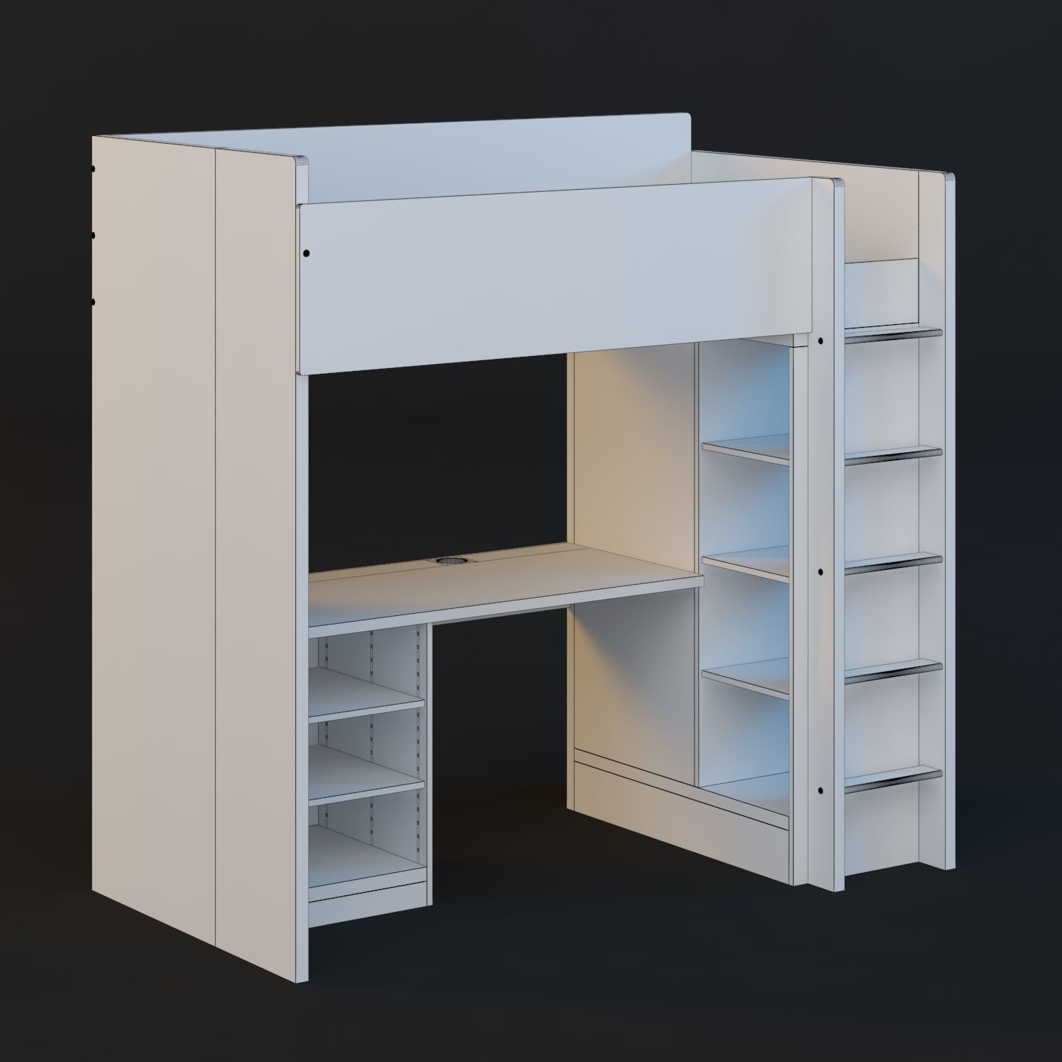 Stuva Loft bed 3D model CGTrader