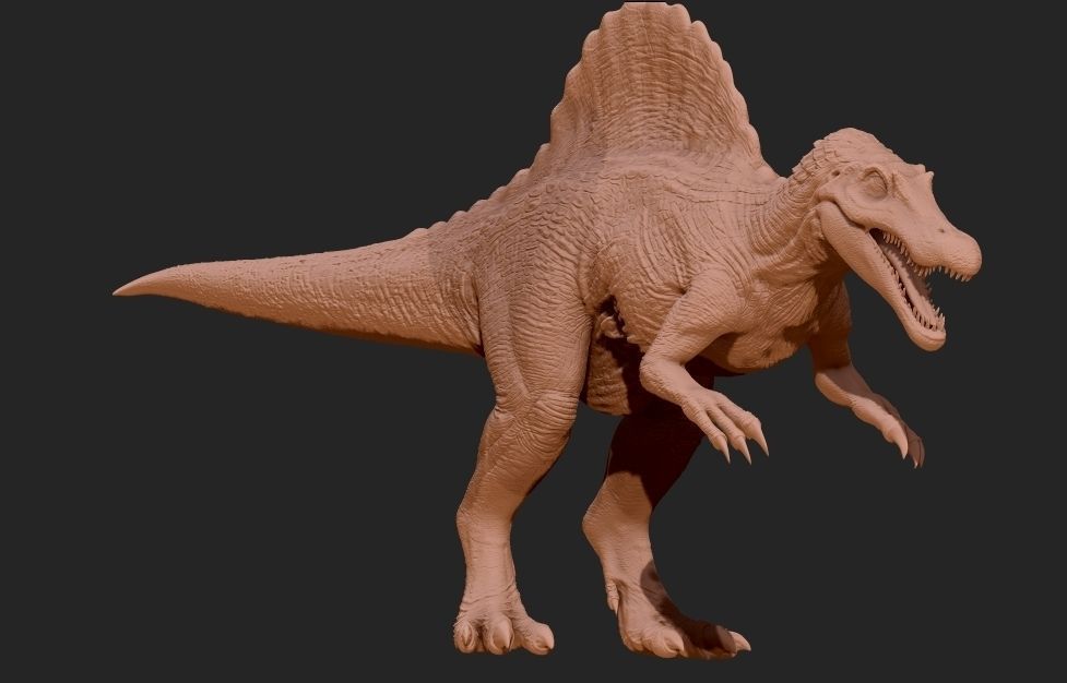 Spinosaurus dinosaur Low-poly 3D model_7