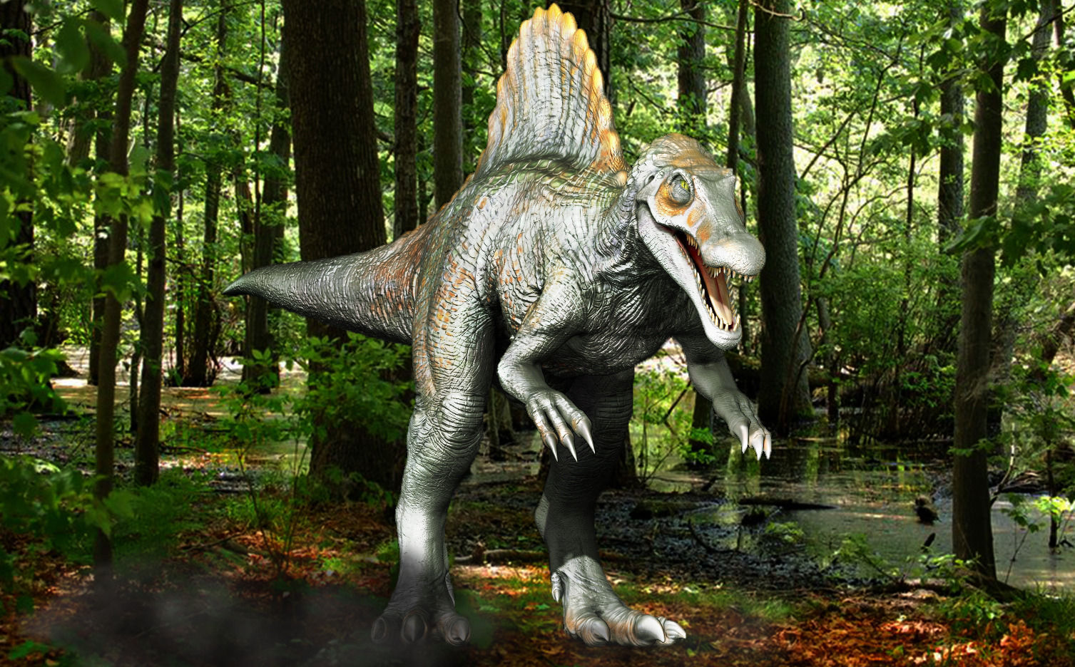 Spinosaurus dinosaur Low-poly 3D model_10