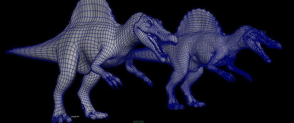 Spinosaurus dinosaur Low-poly 3D model_9