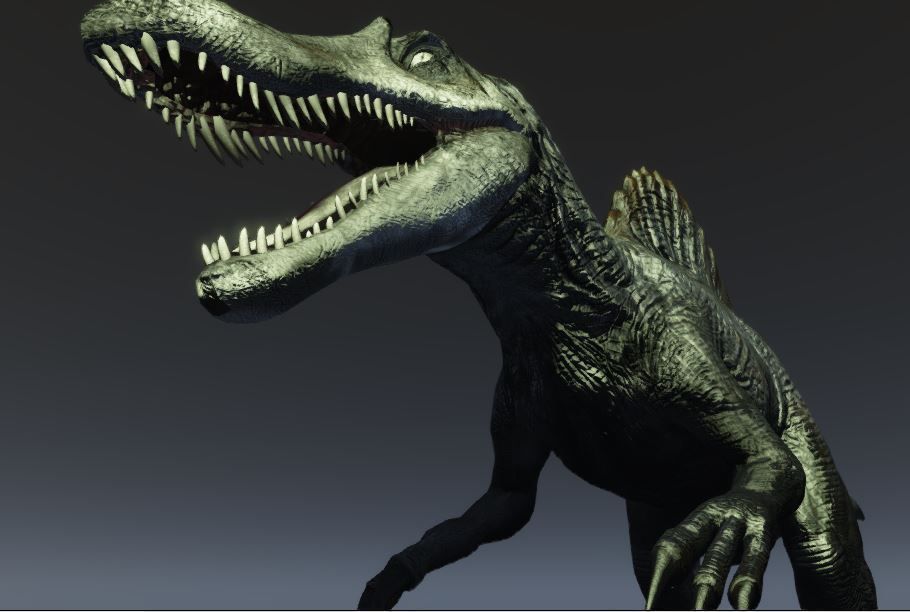 Spinosaurus dinosaur Low-poly 3D model_4
