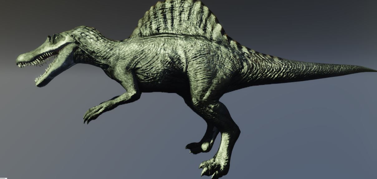 Spinosaurus dinosaur Low-poly 3D model_1