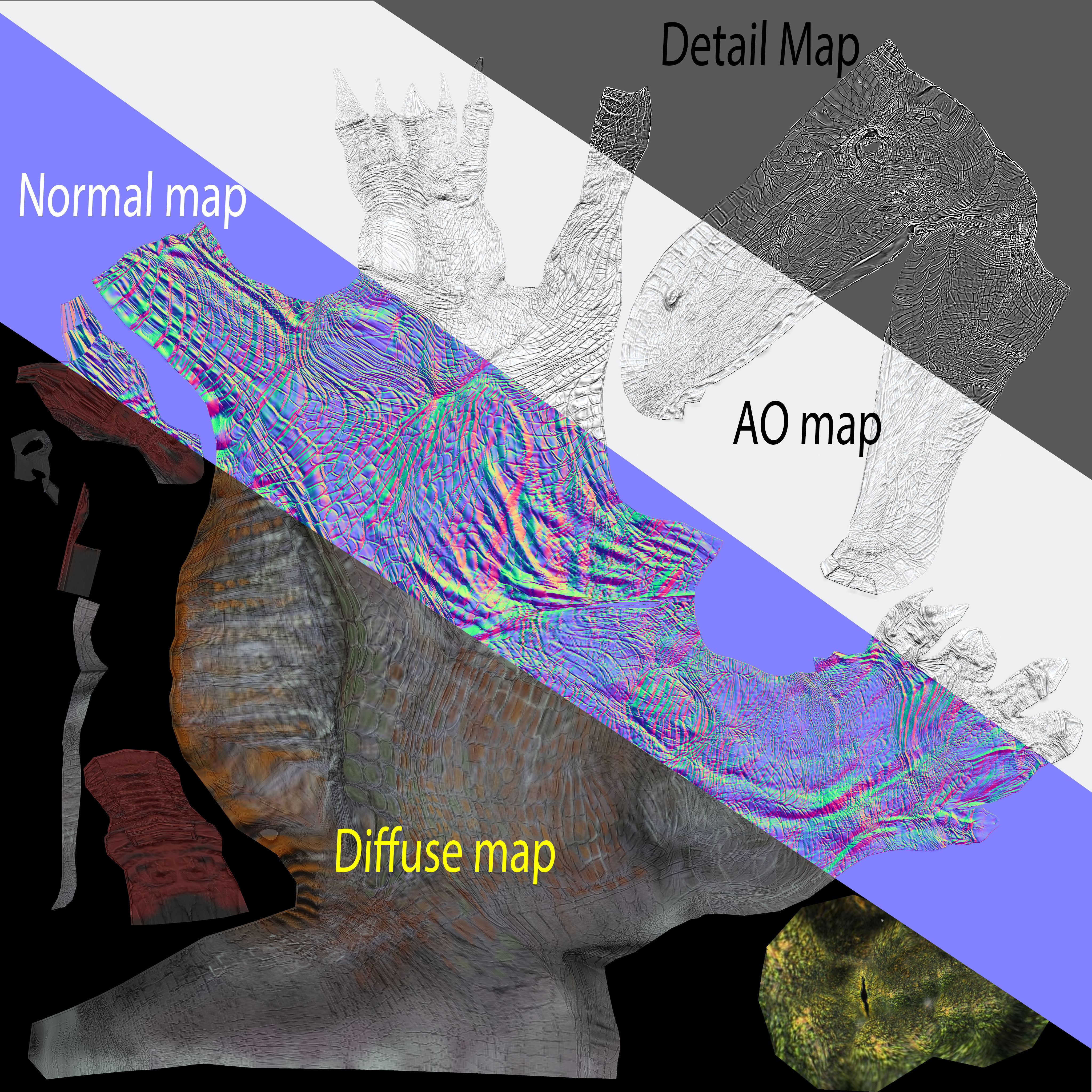Spinosaurus dinosaur Low-poly 3D model_11