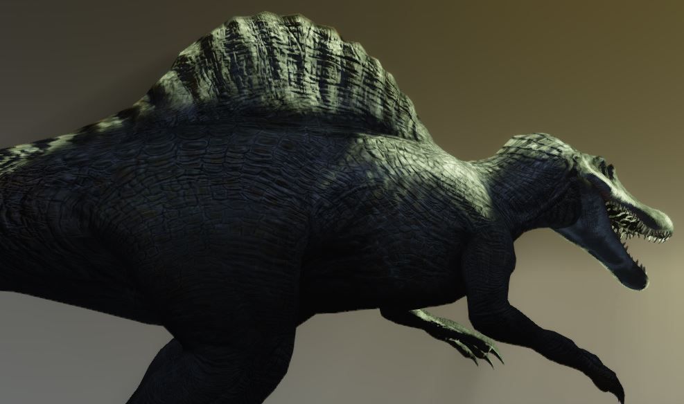 Spinosaurus dinosaur Low-poly 3D model_5
