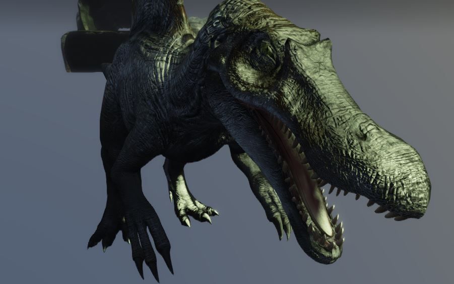 Spinosaurus dinosaur Low-poly 3D model_6